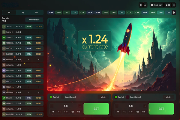 Abstract graphic of a rising line representing a crash game multiplier.